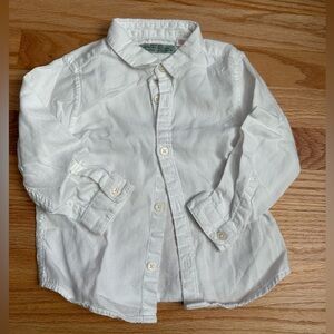 Zara Baby Special Edition White Button Down Shirt size 18-24 months 92 cm